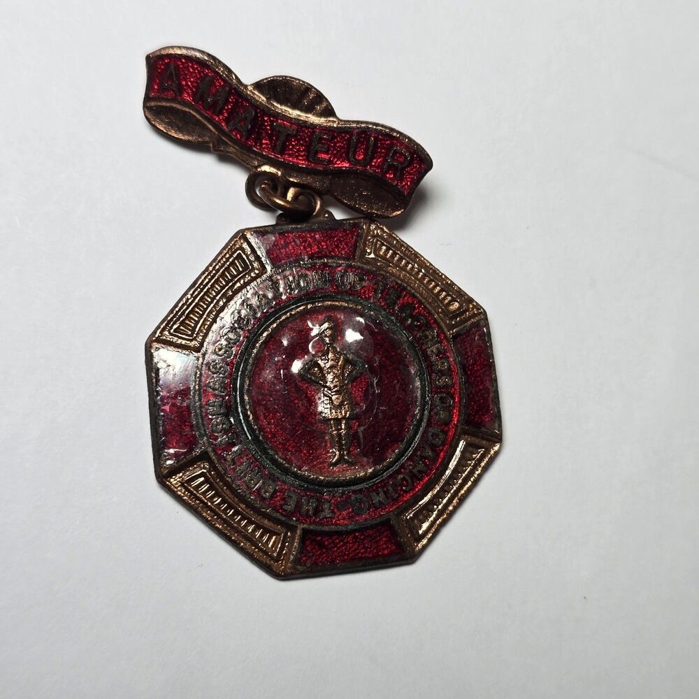 Vintage British Association Teachers Of Dancing 1974 Medal - Copper Amateur Pin